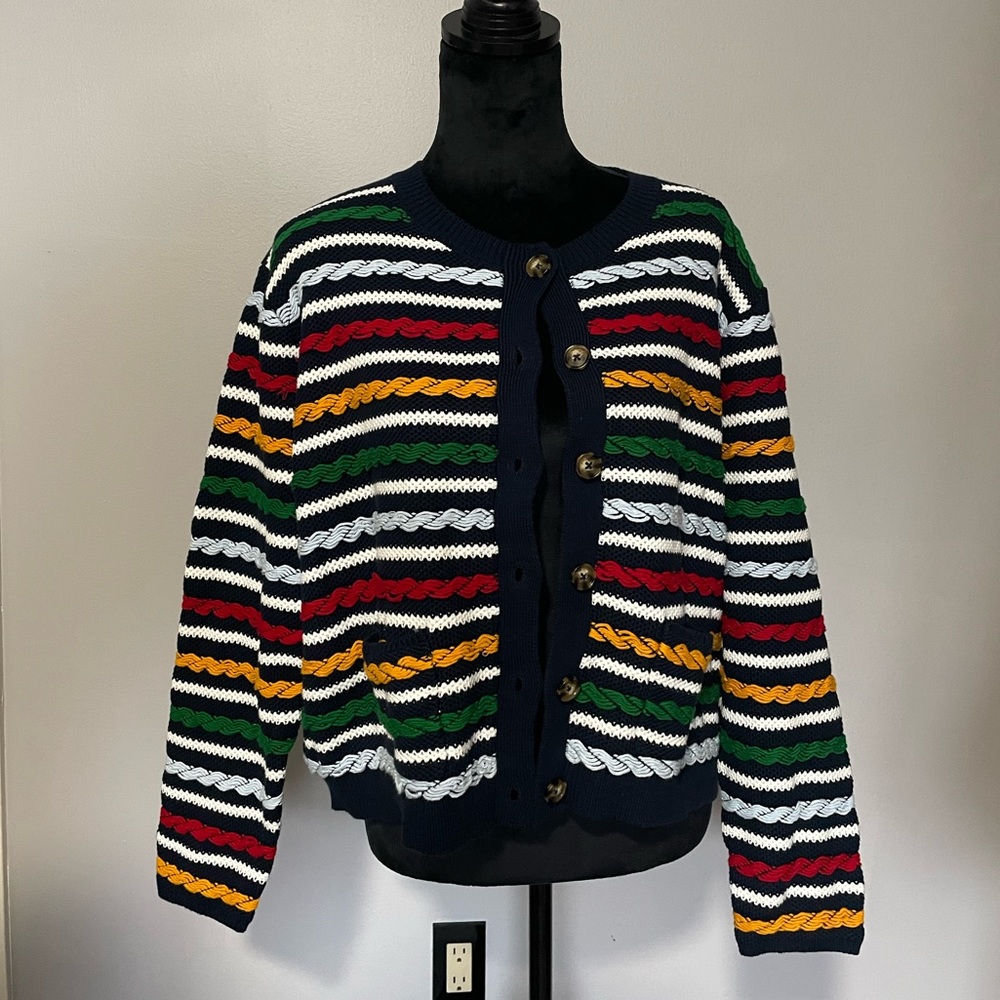 La Linge button down sweater
